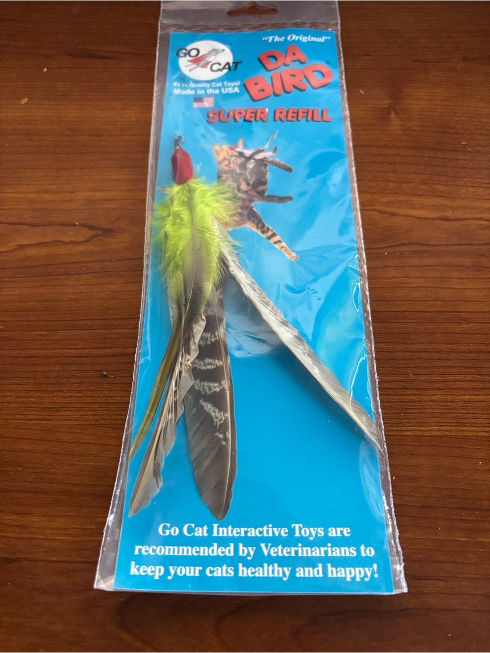 Da Bird Super Refill Feather Cat Toy - Bright Green